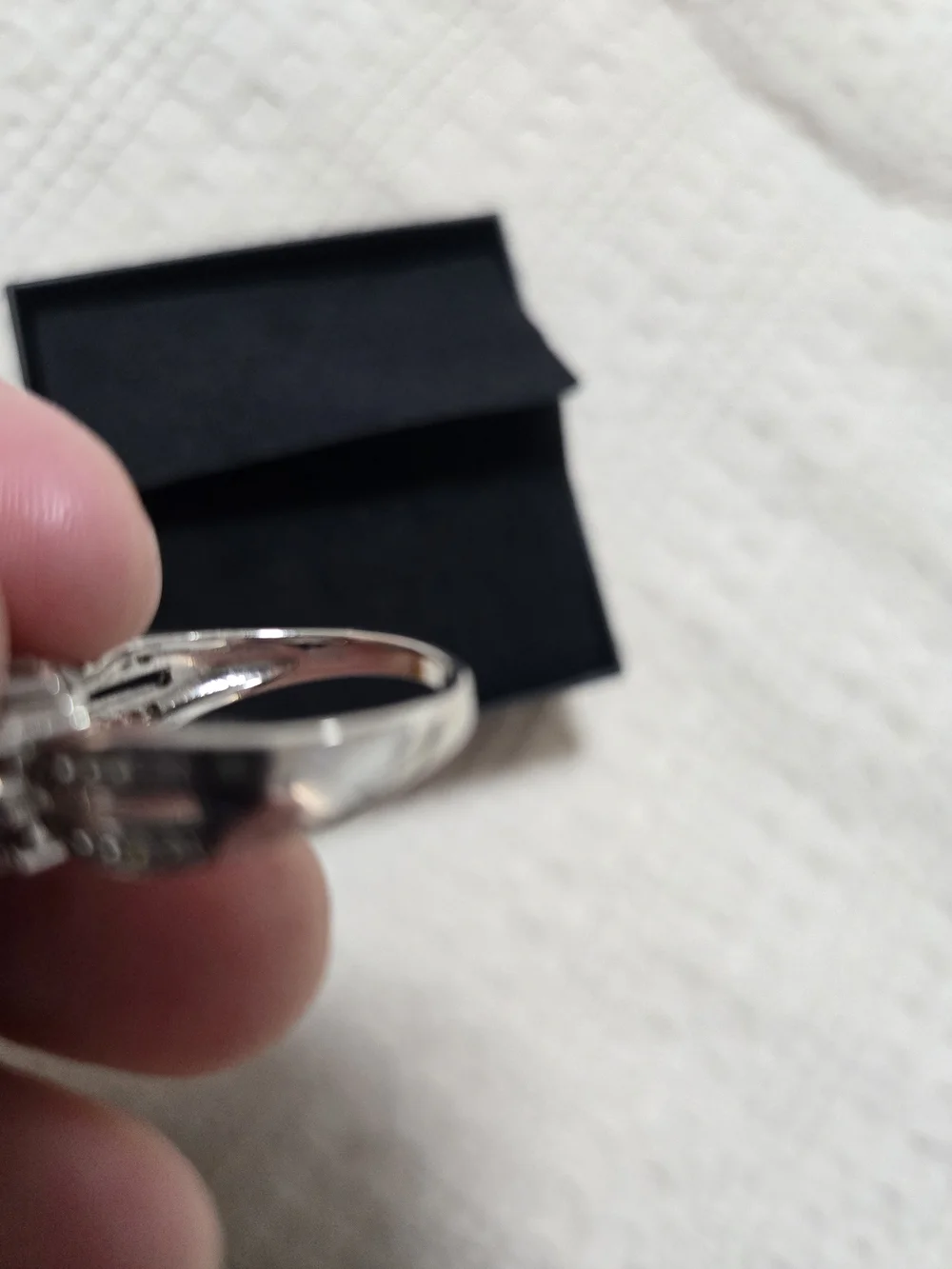 Silver Ring with Pink Gemstone